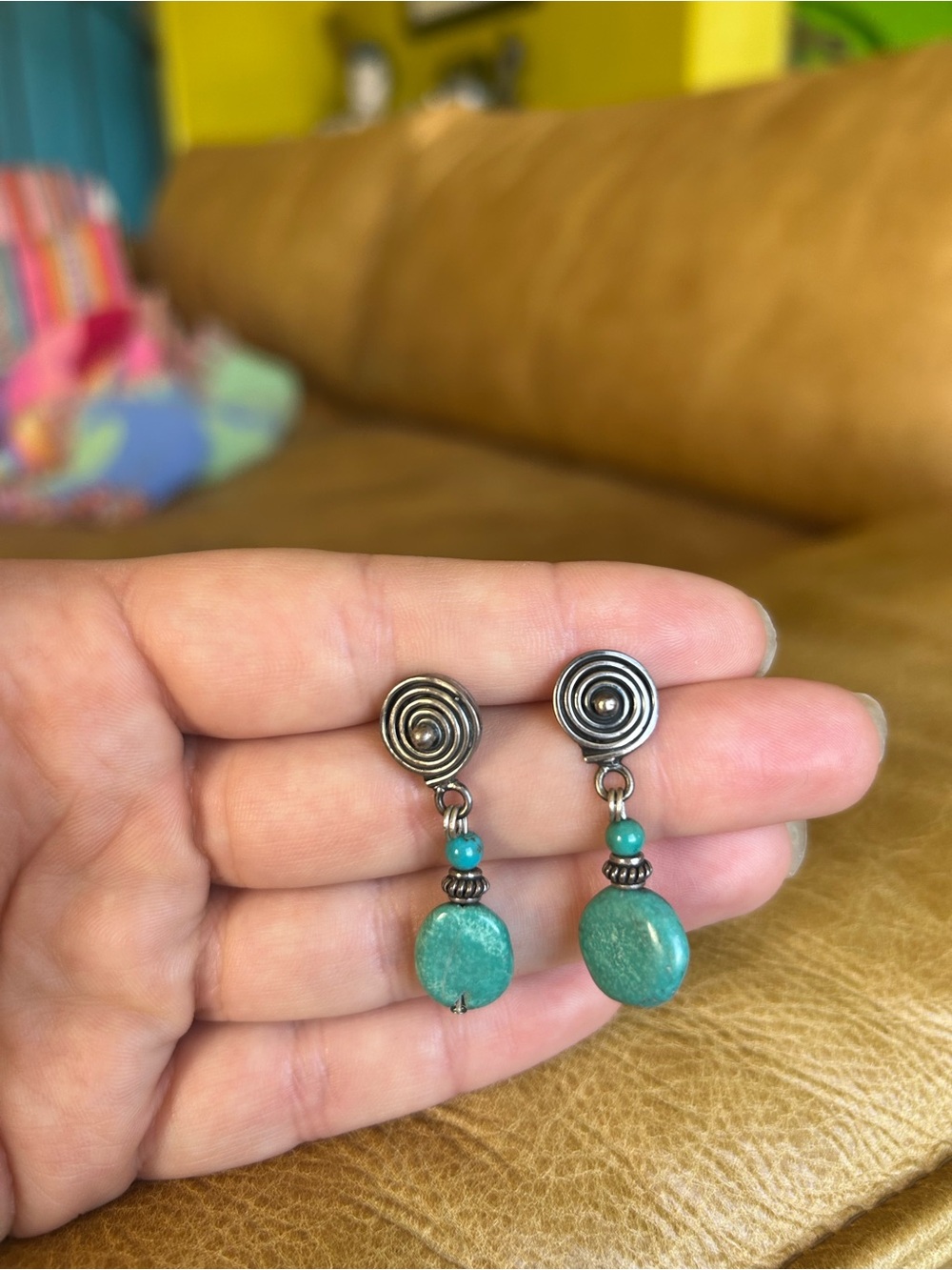 Turquoise Drop Earrings — Women Jewelry